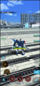 ガンダムブレイカーモバイルの戦闘画面